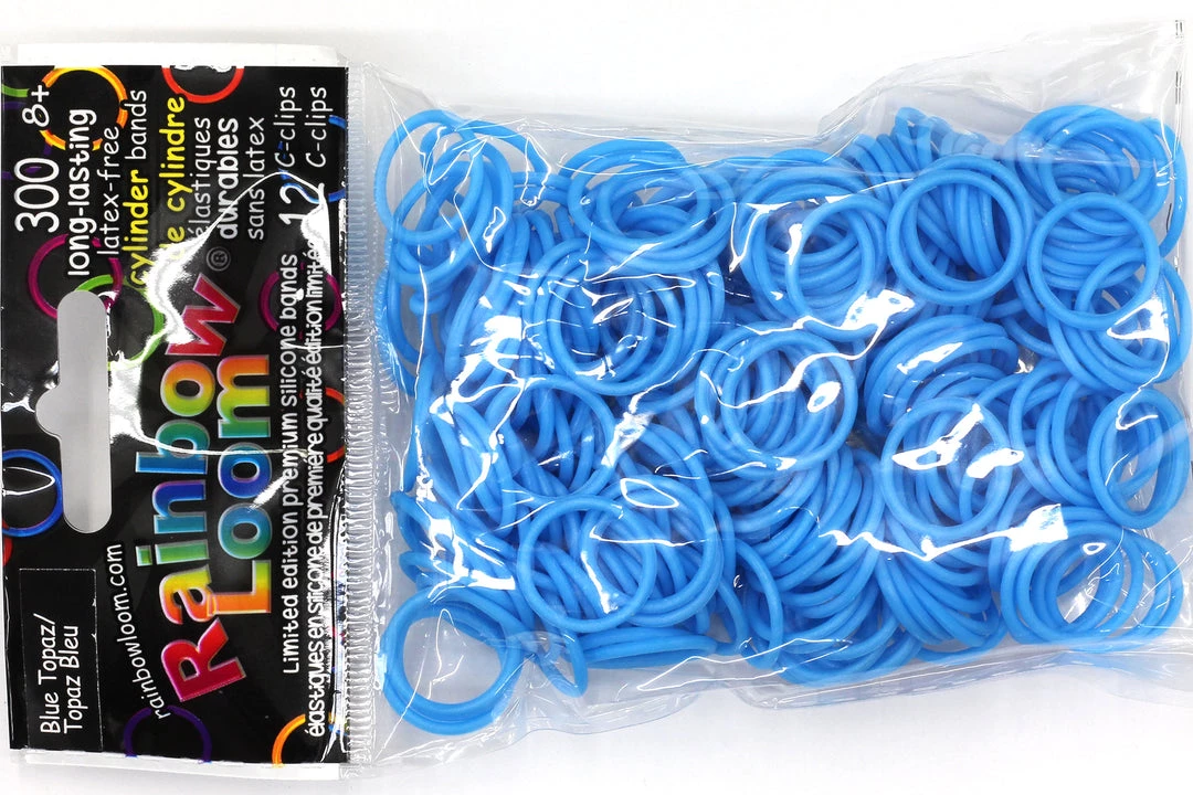 Rainbow Loom USA Webstore Rainbow Loom Rubber Bands RL Band (Cylindric) Blue Topaz 1 Rainbow Loom USA Webstore Rainbow Loom Rubber Bands RL Band (Cylindric) Blue Topaz