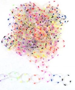 Choon's Design LLC RL Band (Jelly) Confetti Mixed Rainbow Loom Rubber Bands