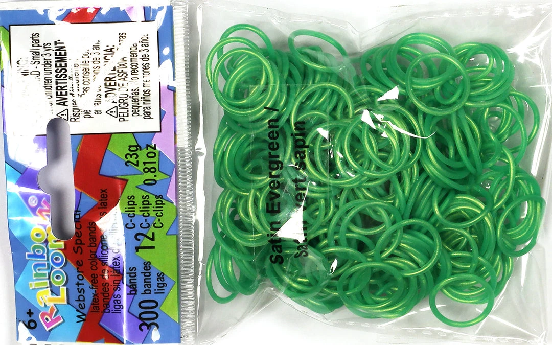 Rainbow Loom USA Webstore Rainbow Loom Rubber Bands RL Band (Cylindric) Satin Evergreen 1 Rainbow Loom USA Webstore Rainbow Loom Rubber Bands RL Band (Cylindric) Satin Evergreen