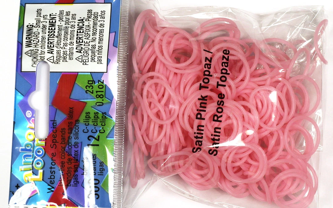 Rainbow Loom USA Webstore RL Band (Cylindric) Satin Pink Topaz Rainbow Loom Rubber Bands 1 Rainbow Loom USA Webstore RL Band (Cylindric) Satin Pink Topaz Rainbow Loom Rubber Bands