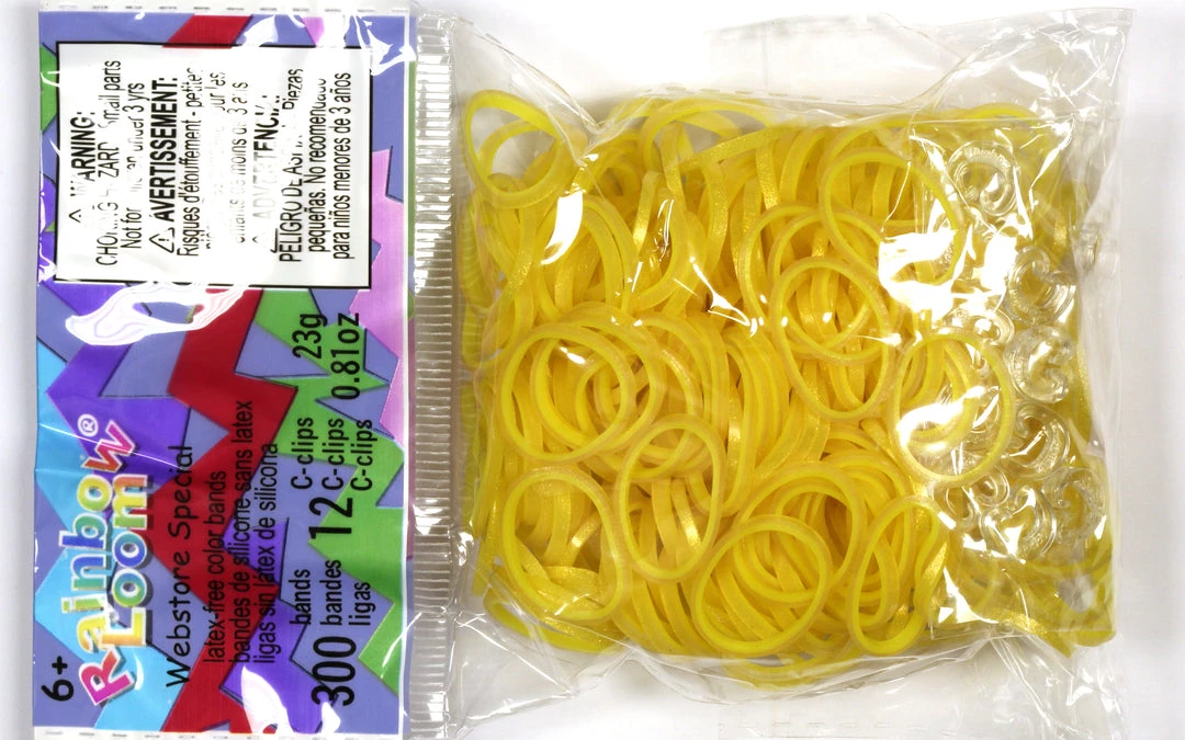 Rainbow Loom USA Webstore Rainbow Loom Rubber Bands RL Band (Egyptian 300) Yellow 1 Rainbow Loom USA Webstore Rainbow Loom Rubber Bands RL Band (Egyptian 300) Yellow