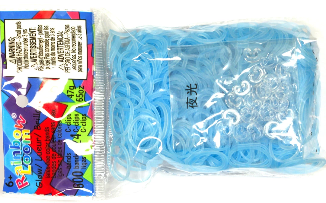 Choon's Design LLC Rainbow Loom Rubber Bands RL Band (Jelly) Electric Blue Glow 1 Choon's Design LLC Rainbow Loom Rubber Bands RL Band (Jelly) Electric Blue Glow