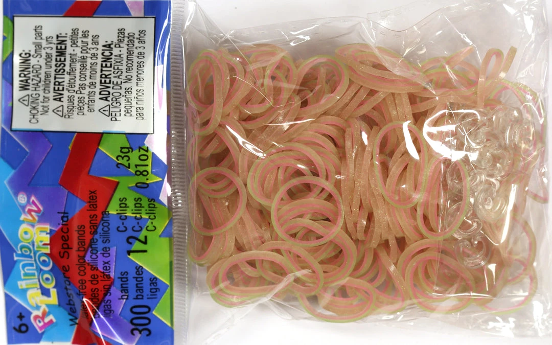 Rainbow Loom USA Webstore RL Band (Galaxy 300) Green/Pink 1 Rainbow Loom USA Webstore RL Band (Galaxy 300) Green/Pink