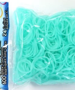 Choon's Design LLC Rainbow Loom Rubber Bands RL Band (Smoothie) Pastel Teal