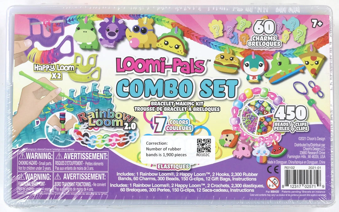 Choon's Design LLC Loomi-Pals Combo, With 1900 Bands 1 Choon's Design LLC Loomi-Pals Combo, With 1900 Bands