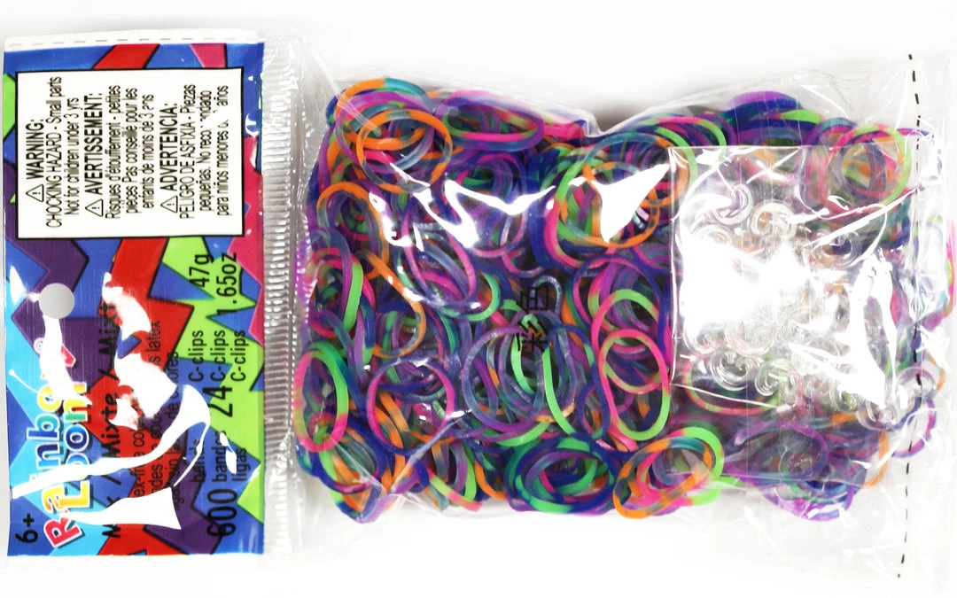 Choon's Design LLC RL Band (Jelly) Rainbow Tie-Dye Rainbow Loom Rubber Bands 1 Choon's Design LLC RL Band (Jelly) Rainbow Tie-Dye Rainbow Loom Rubber Bands