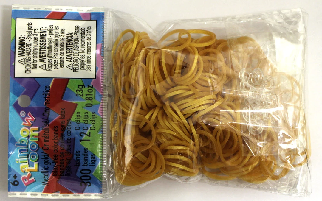 Rainbow Loom USA Webstore RL Band (Silicone 300) Metallic Gold 1 Rainbow Loom USA Webstore RL Band (Silicone 300) Metallic Gold