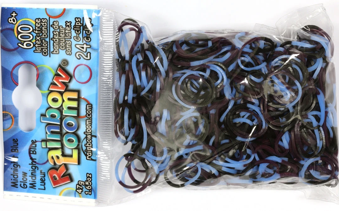 Choon's Design LLC RL Band (Spooky) Midnight Blue Glow Rainbow Loom Rubber Bands 1 Choon's Design LLC RL Band (Spooky) Midnight Blue Glow Rainbow Loom Rubber Bands