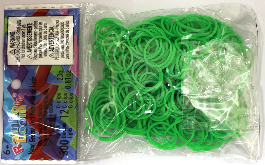 Rainbow Loom USA Webstore RL Band (Silicone 300) Neon Green 1 Rainbow Loom USA Webstore RL Band (Silicone 300) Neon Green