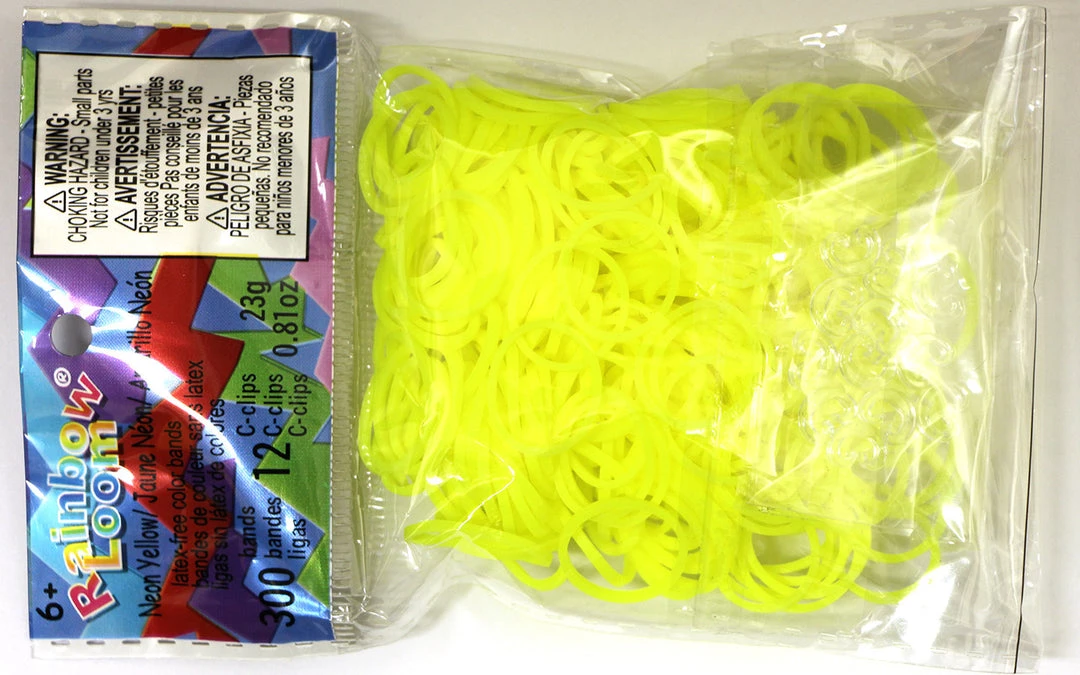 Rainbow Loom USA Webstore Rainbow Loom Rubber Bands RL Band (Silicone 300) Neon Yellow 1 Rainbow Loom USA Webstore Rainbow Loom Rubber Bands RL Band (Silicone 300) Neon Yellow