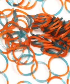 Rainbow Loom USA Webstore Rainbow Loom Rubber Bands RL Band (Tie-Dye) Orange + Turquoise Jelly