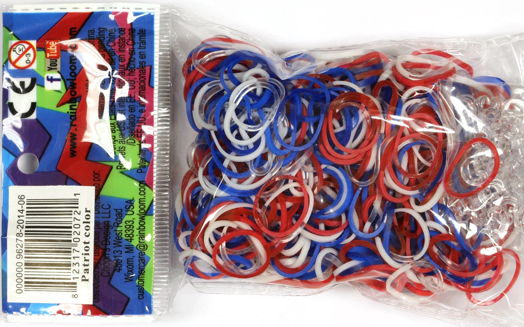 Choon's Design LLC Rainbow Loom Rubber Bands RL Band (Opaque) Patriot 1 Choon's Design LLC Rainbow Loom Rubber Bands RL Band (Opaque) Patriot