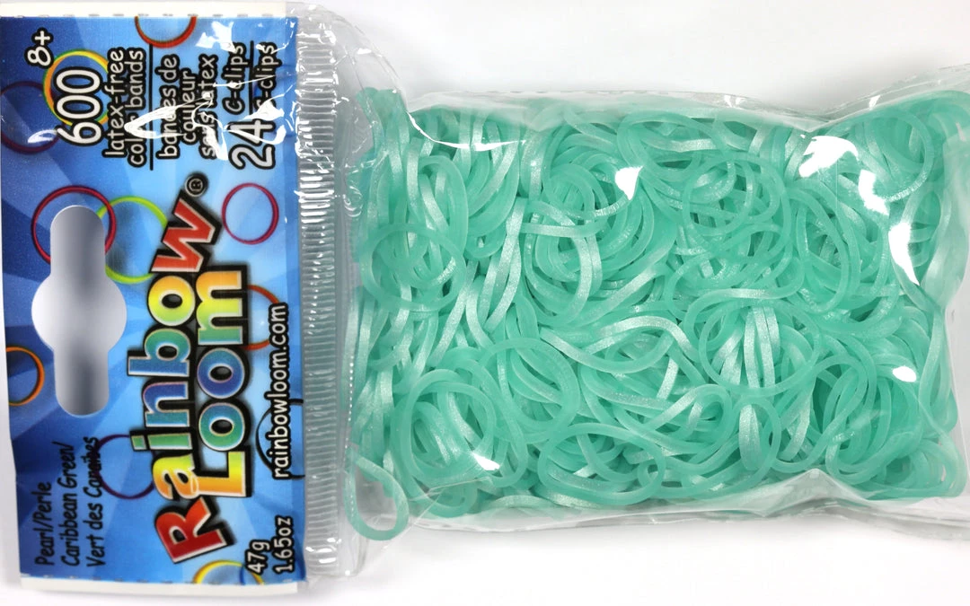 Choon's Design LLC Rainbow Loom Rubber Bands RL Band (Pearl 600) Caribbean Green 1 Choon's Design LLC Rainbow Loom Rubber Bands RL Band (Pearl 600) Caribbean Green