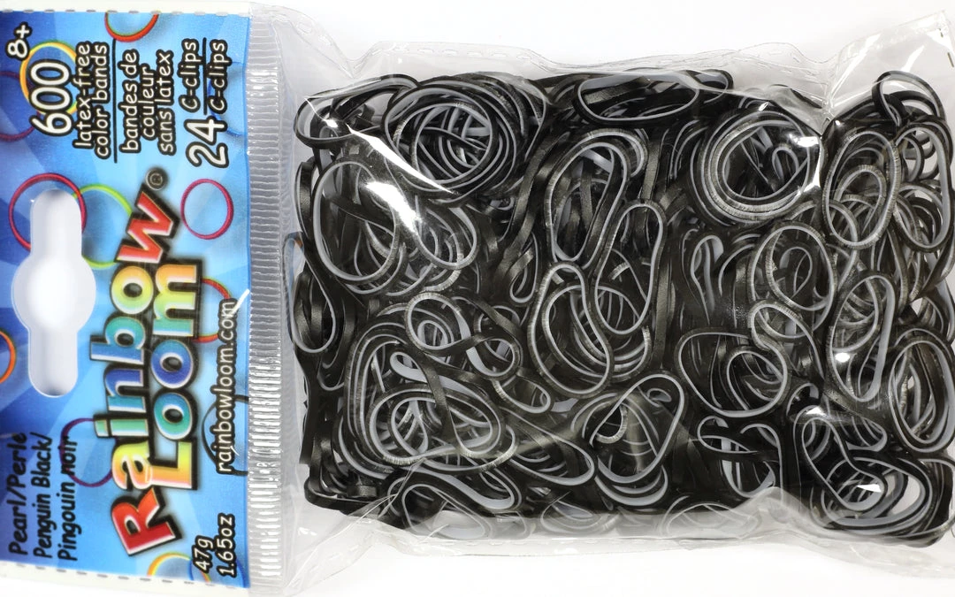 Choon's Design LLC RL Band (Pearl 600) Penguin Black Rainbow Loom Rubber Bands 1 Choon's Design LLC RL Band (Pearl 600) Penguin Black Rainbow Loom Rubber Bands
