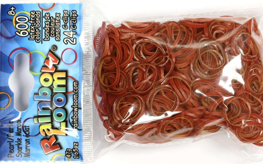 Choon's Design LLC RL Band (Pearl 600) Sparkle Maroon Rainbow Loom Rubber Bands 1 Choon's Design LLC RL Band (Pearl 600) Sparkle Maroon Rainbow Loom Rubber Bands