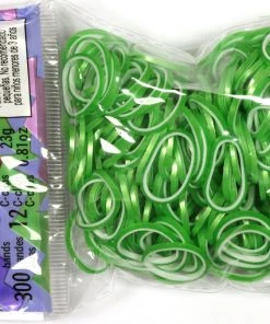 Rainbow Loom USA Webstore RL Band (Pearl 300) Dark Green & White Rainbow Loom Rubber Bands