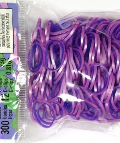 Rainbow Loom USA Webstore RL Band (Pearl 300) Hot Pink & Ocean Rainbow Loom Rubber Bands