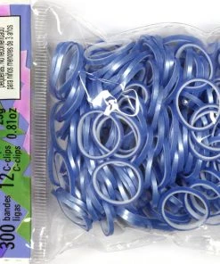 Rainbow Loom USA Webstore Rainbow Loom Rubber Bands RL Band (Pearl 300) Navy Blue & White