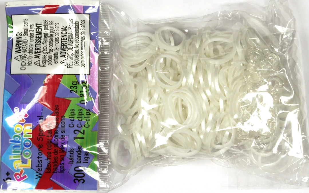 Rainbow Loom USA Webstore RL Band (Silk 300) Pearl & White 1 Rainbow Loom USA Webstore RL Band (Silk 300) Pearl & White