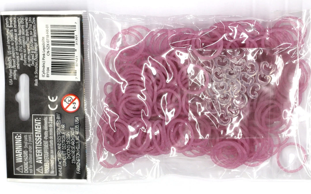 Rainbow Loom USA Webstore RL Band (Cylindric) Pink Lepidolite 1 Rainbow Loom USA Webstore RL Band (Cylindric) Pink Lepidolite