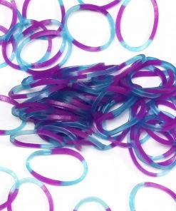 Rainbow Loom USA Webstore Rainbow Loom Rubber Bands RL Band (Tie-Dye) Purple + Turquoise Jelly