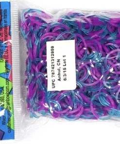 Rainbow Loom USA Webstore Rainbow Loom Rubber Bands RL Band (Tie-Dye) Purple + Turquoise Jelly