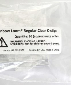 Choon's Design LLC Regular Clear C-clips, Quantity 96 Approximate Rainbow Loom Accessories