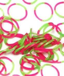 Rainbow Loom USA Webstore Rainbow Loom Rubber Bands RL Band (Tie-Dye) Rose + Green Jelly