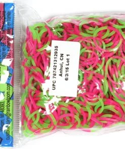 Rainbow Loom USA Webstore Rainbow Loom Rubber Bands RL Band (Tie-Dye) Rose + Green Jelly
