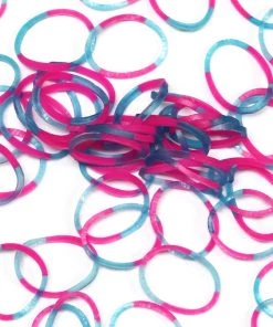 Rainbow Loom USA Webstore RL Band (Tie-Dye) Rose + Turquoise Jelly