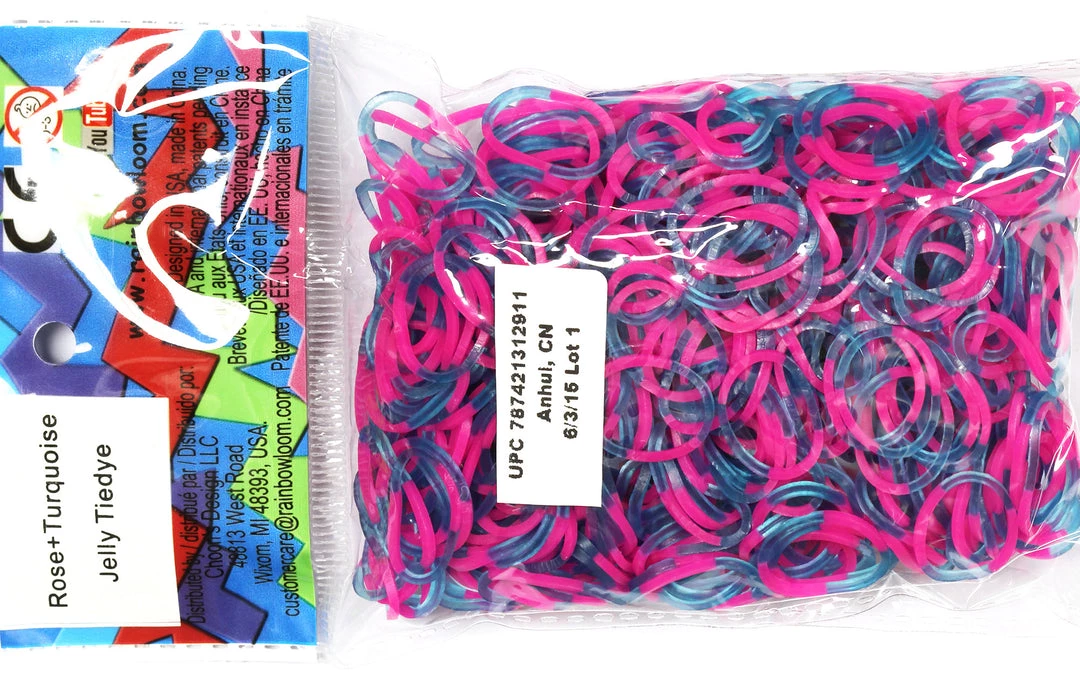 Rainbow Loom USA Webstore RL Band (Tie-Dye) Rose + Turquoise Jelly 1 Rainbow Loom USA Webstore RL Band (Tie-Dye) Rose + Turquoise Jelly