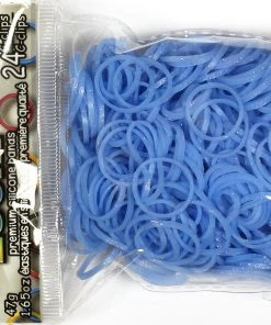 Choon's Design LLC Rainbow Loom Rubber Bands RL Band (Silicone 600) Blue Cobalt Glitter