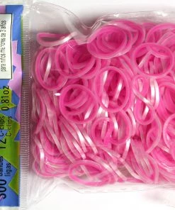 Rainbow Loom USA Webstore RL Band (Silk 300) Pearl & Hot Pink