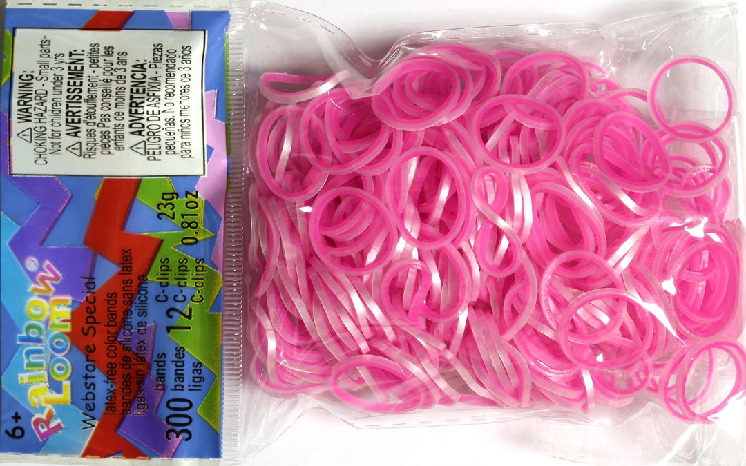 Rainbow Loom USA Webstore RL Band (Silk 300) Pearl & Hot Pink 1 Rainbow Loom USA Webstore RL Band (Silk 300) Pearl & Hot Pink