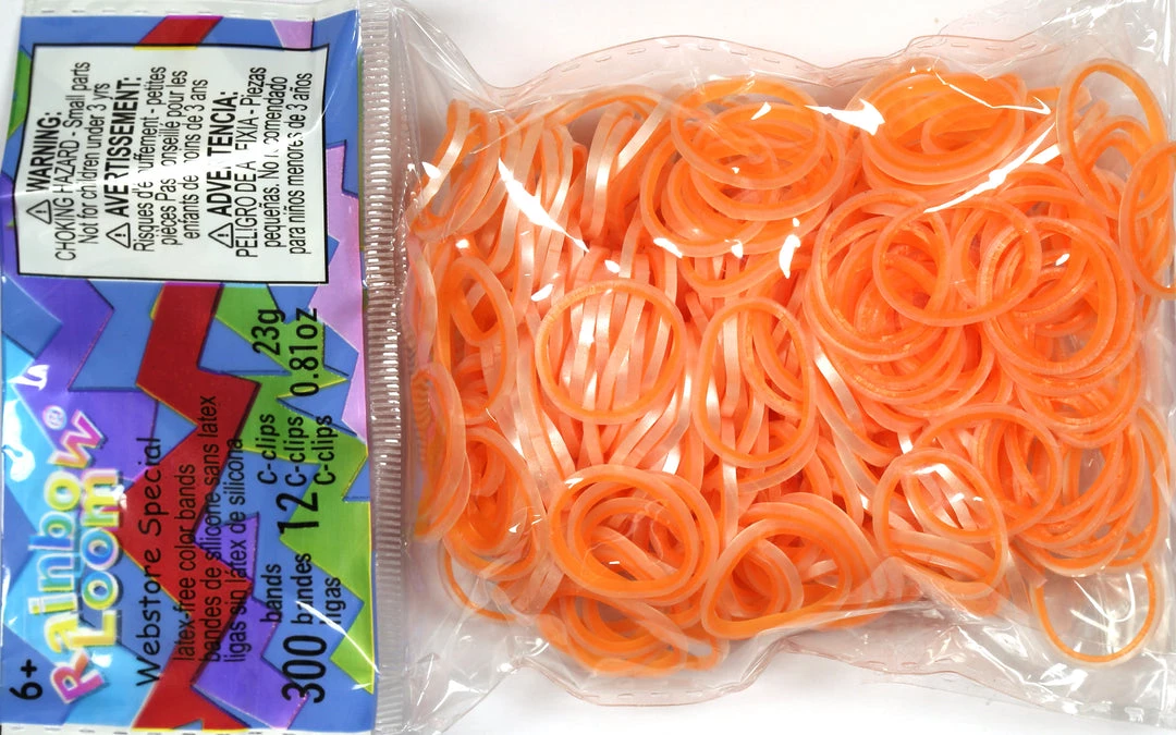 Rainbow Loom USA Webstore RL Band (Silk 300) Pearl & Neon Orange Rainbow Loom Rubber Bands 1 Rainbow Loom USA Webstore RL Band (Silk 300) Pearl & Neon Orange Rainbow Loom Rubber Bands