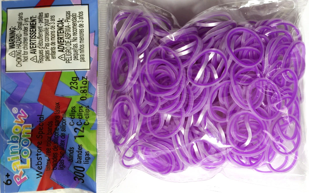 Rainbow Loom USA Webstore RL Band (Silk 300) Pearl & Purple 1 Rainbow Loom USA Webstore RL Band (Silk 300) Pearl & Purple