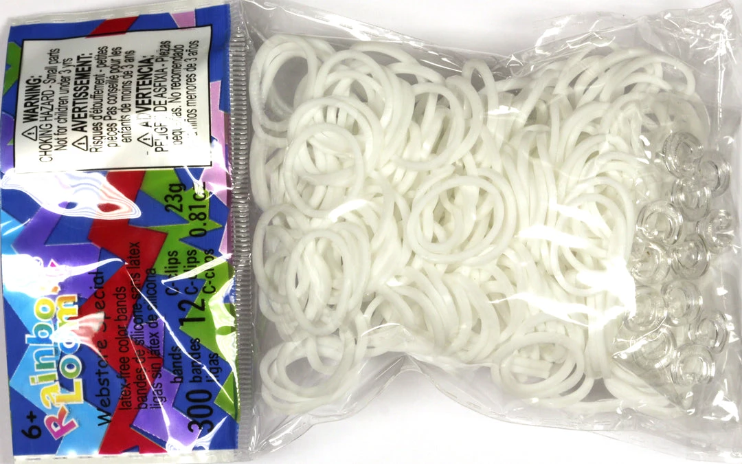 Rainbow Loom USA Webstore RL Band (Simplicity 300) White Rainbow Loom Rubber Bands 1 Rainbow Loom USA Webstore RL Band (Simplicity 300) White Rainbow Loom Rubber Bands